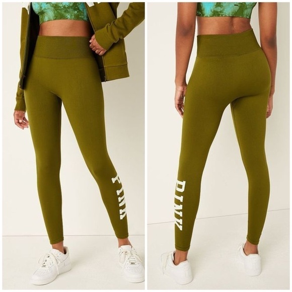 NWT Victorias Secret Pink Active Seamless High Waist Full Length Tight Leggings - Picture 1 of 14